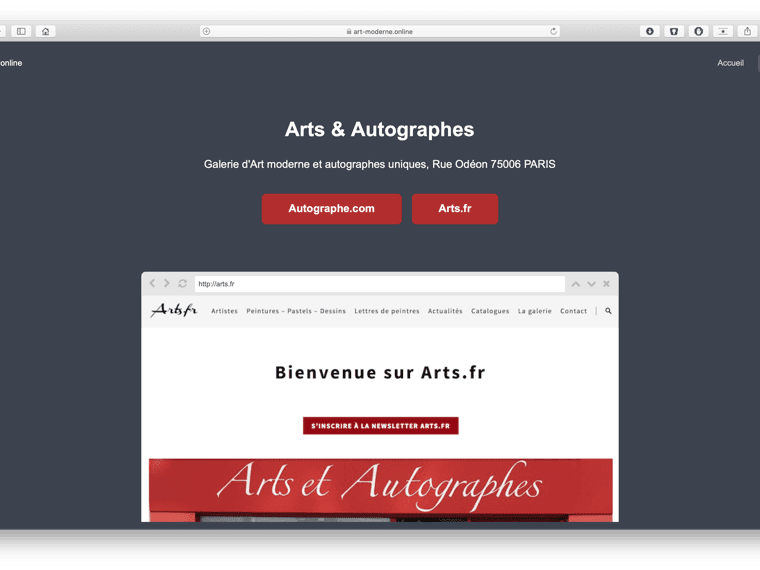 art moderne online portfolio bldwebagency agence web