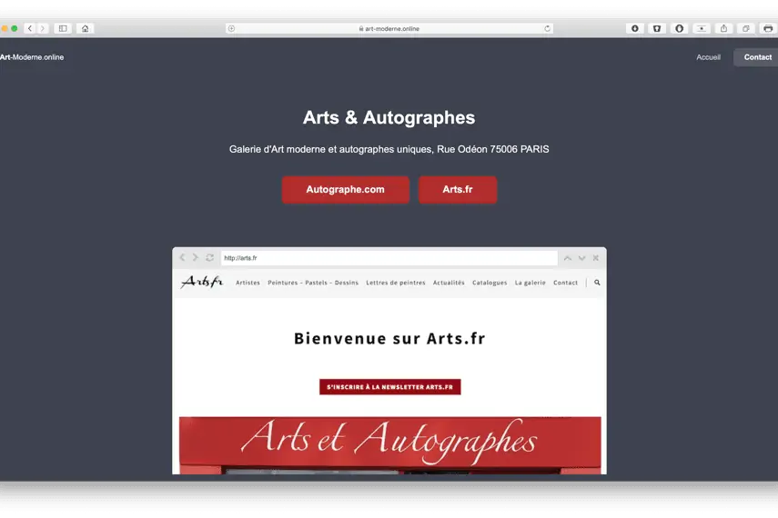 art moderne online portfolio bldwebagency agence web