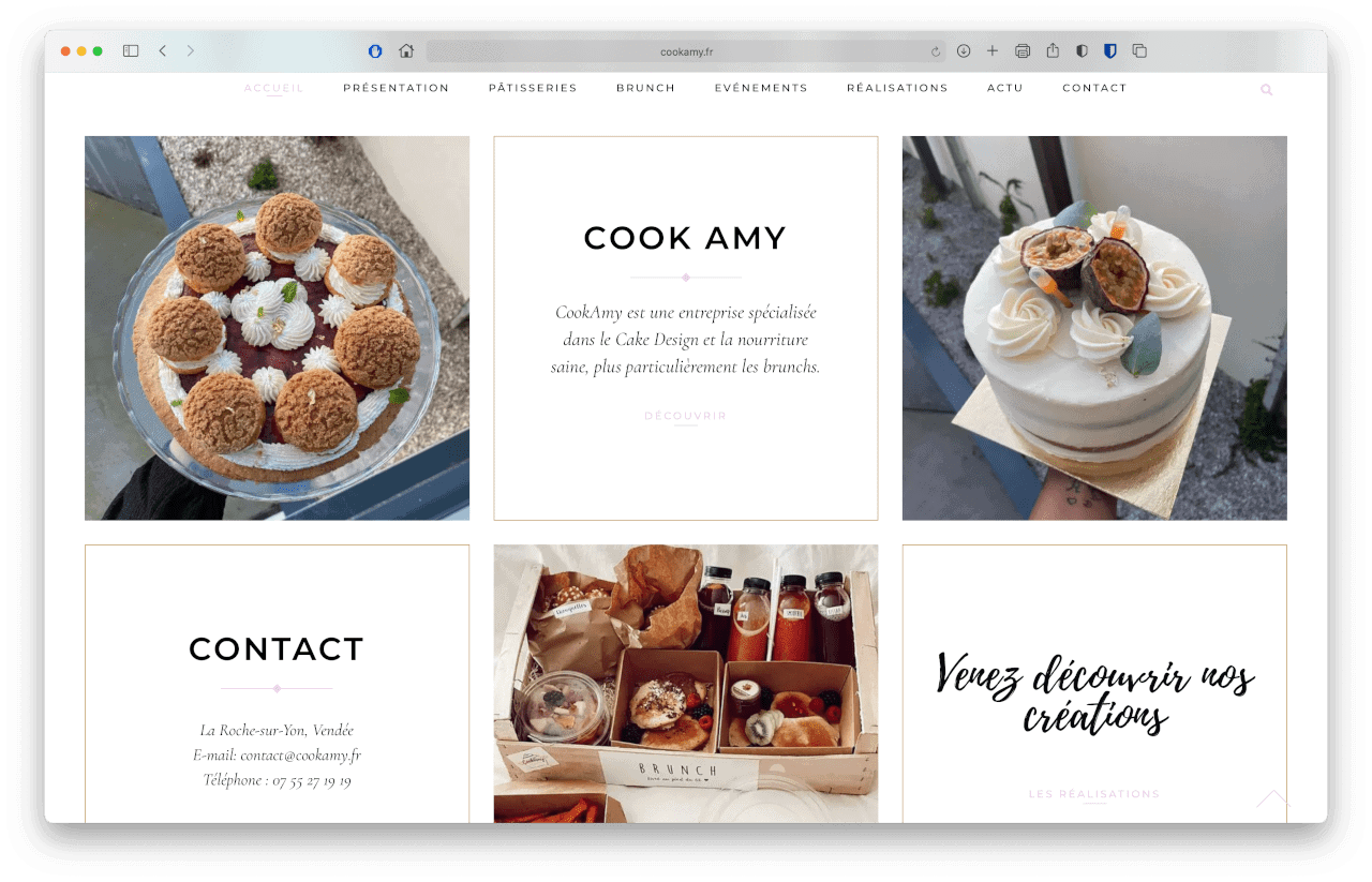 cookamy food cake design vendee bldwebagenc wordpress creation web